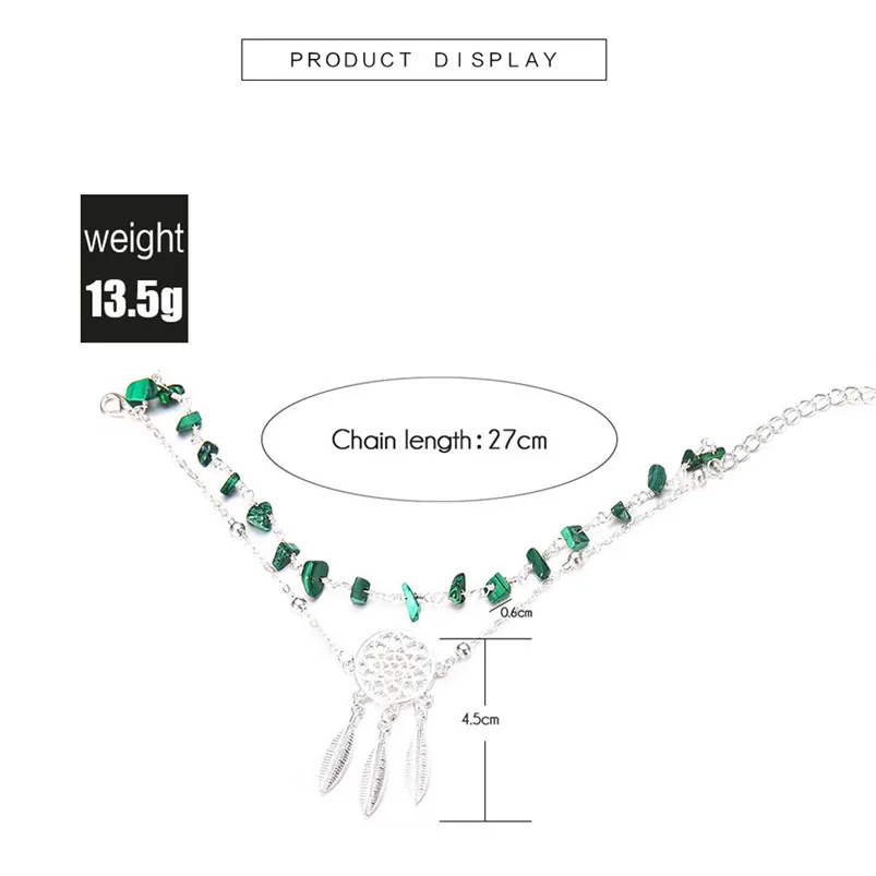 Women Chain Dreamcatcher Anklet Jewelry Beach Section Anklets Beads Boho Foot Gothic Bohemian DropShiping F01 (3)
