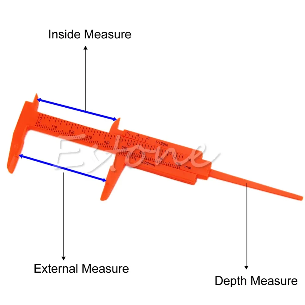 1 шт. мини пластиковая линейка раздвижные 80 мм штангенциркуль прибор Измерение Инструменты