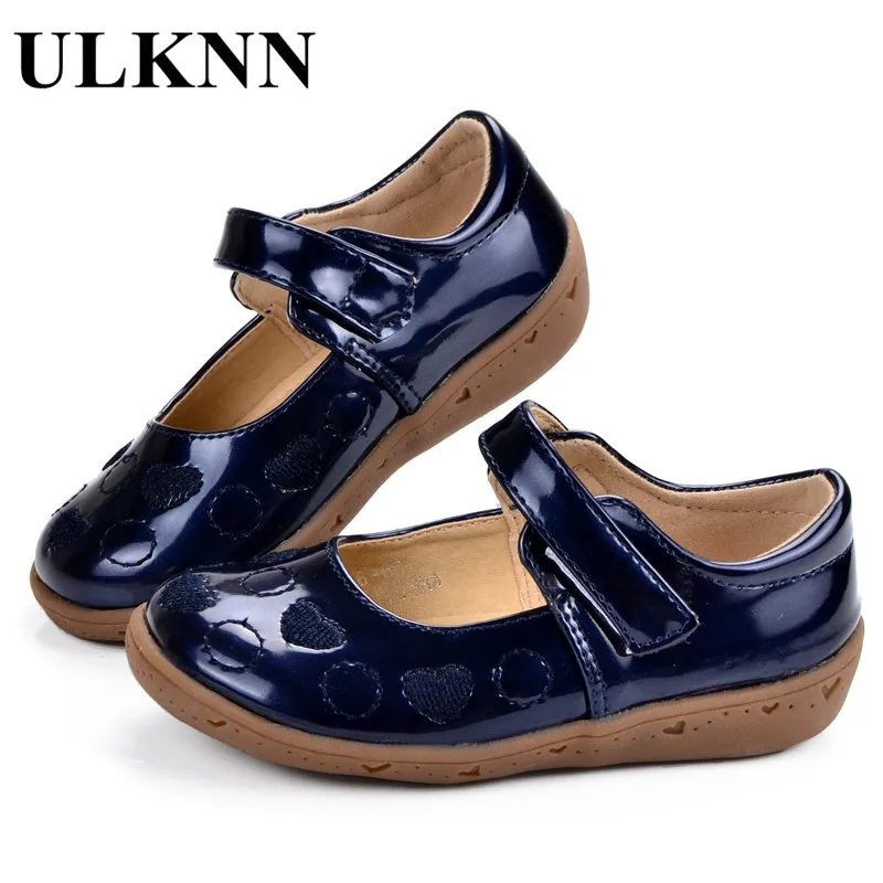 

ULKNN Cute Baby Girls Shoes Dot Newborn First Walkers Prewalkers Patent Leather Toddler Infant Princess Soft Sole Non slip Shoes