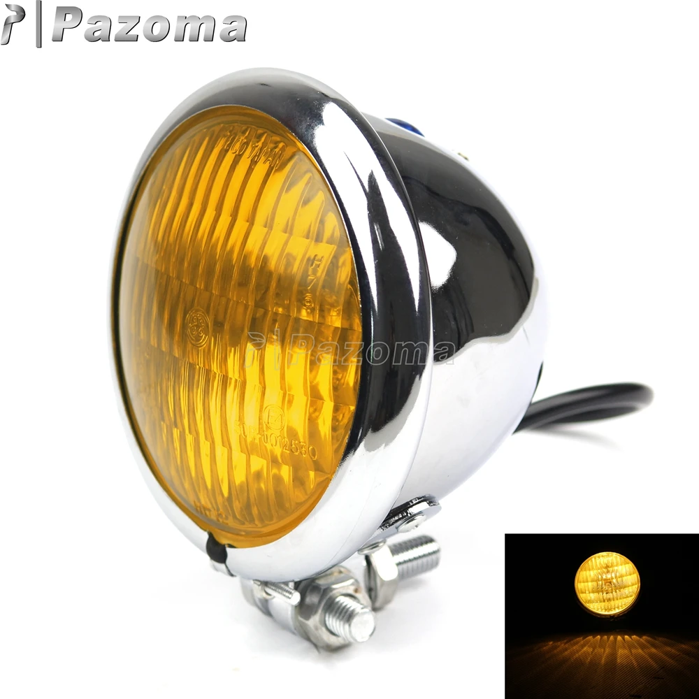 

Universal For Honda Yamaha Suzuki 4.5" H4 Bulb Headlight Headlamp For Harley Softail Springer Bobber Chopper Head Light Custom