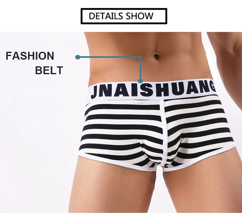 Cueca Boxer Men Stripe Underwear Brand Breathable Calvin Klein Boxer Cotton Underpants Male Boxer Shorts XXL Mens Trunks JS19 (3)