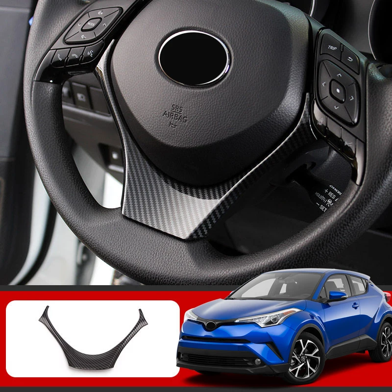 

Car Styling Accessories Interior Car Steering Wheel Panel Garnish Cover Trim 1pcs For Toyota C-HR CHR 2016-2018