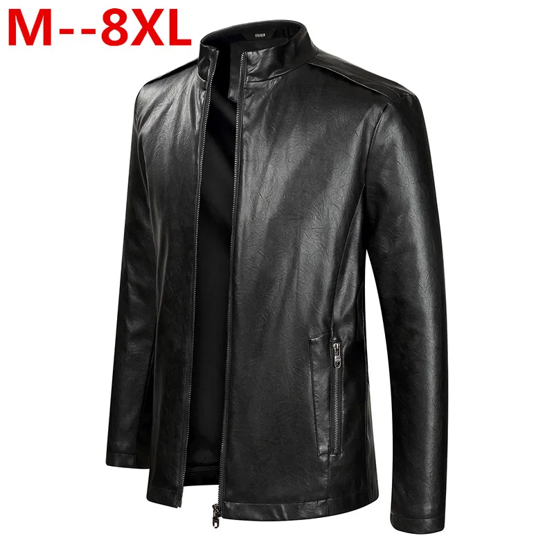 Размера плюс 10XL 8XL 6XL 5XL 2018 Новое поступление кожаные куртки Мужская Верхняя