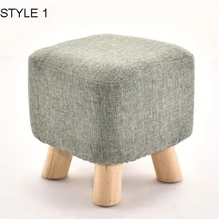 5 видов стилей современный стул твердый деревянный табурет творчески износ обуви Ткань диван стул скамья дома 28*28*28.5 см - Цвет: style 1