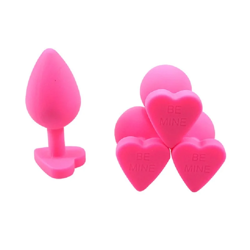 Dia 35mm medium size heart shape pink silicone anal beads butt plug Prostate Massager dildo erotic sex toys for men women | Красота и