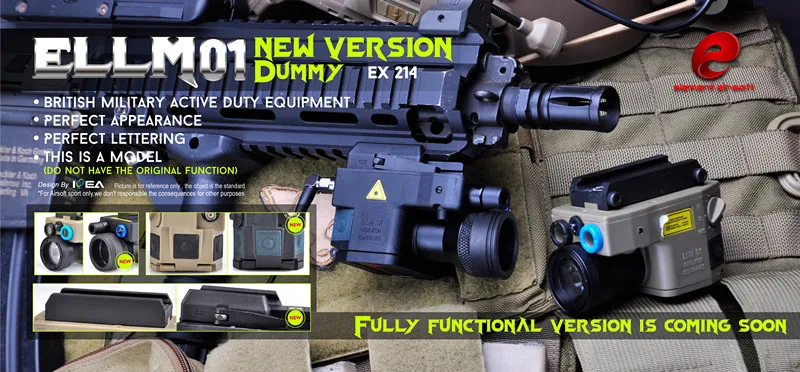 Elemento Airsoft Nova Versão Red & ir Laser Lanterna Infravermelha Tático Luz Led Vermelho Dot Softair Totalmente Funcional Preto Ellm01 2 vermelho dot softair totalmente funcional preto
