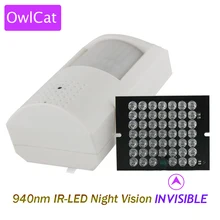 OwlCat PIR Type AHD-H Invisible IR 940nm Video Surveillance Security AHD Camera HD 1080P 2.0mp Infrared Night Indoor AHD-H CCTV