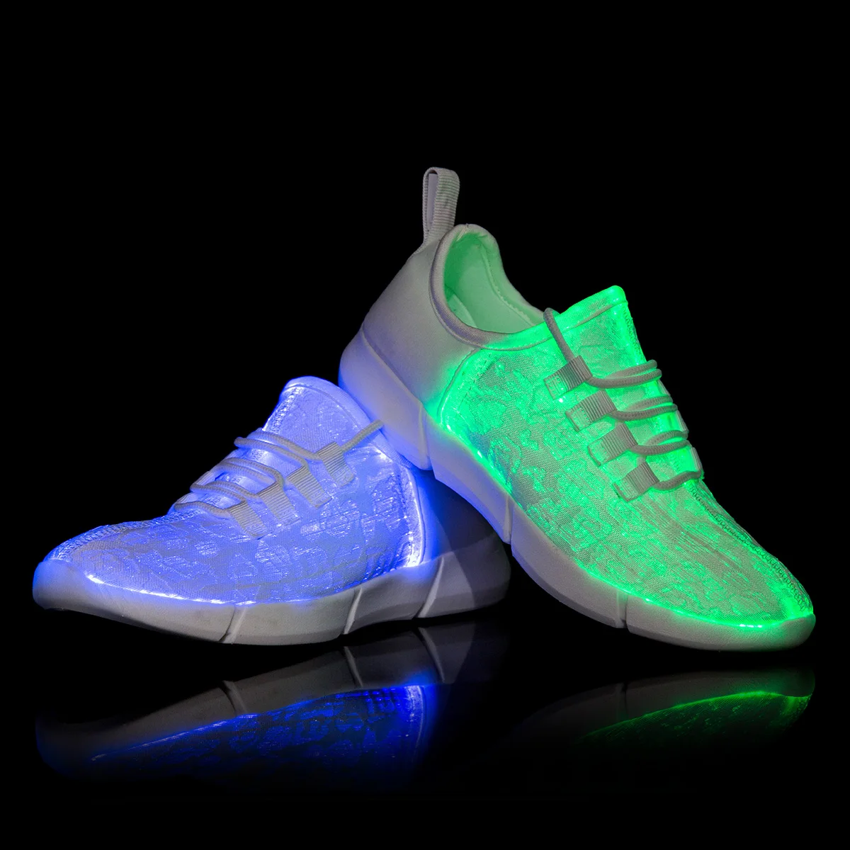 Летняя обувь с подсветкой, заряжаемые через USB, светящиеся кроссовки, оптическое волокно, дышащая обувь для девочек, мальчиков, мужчин и женщин
