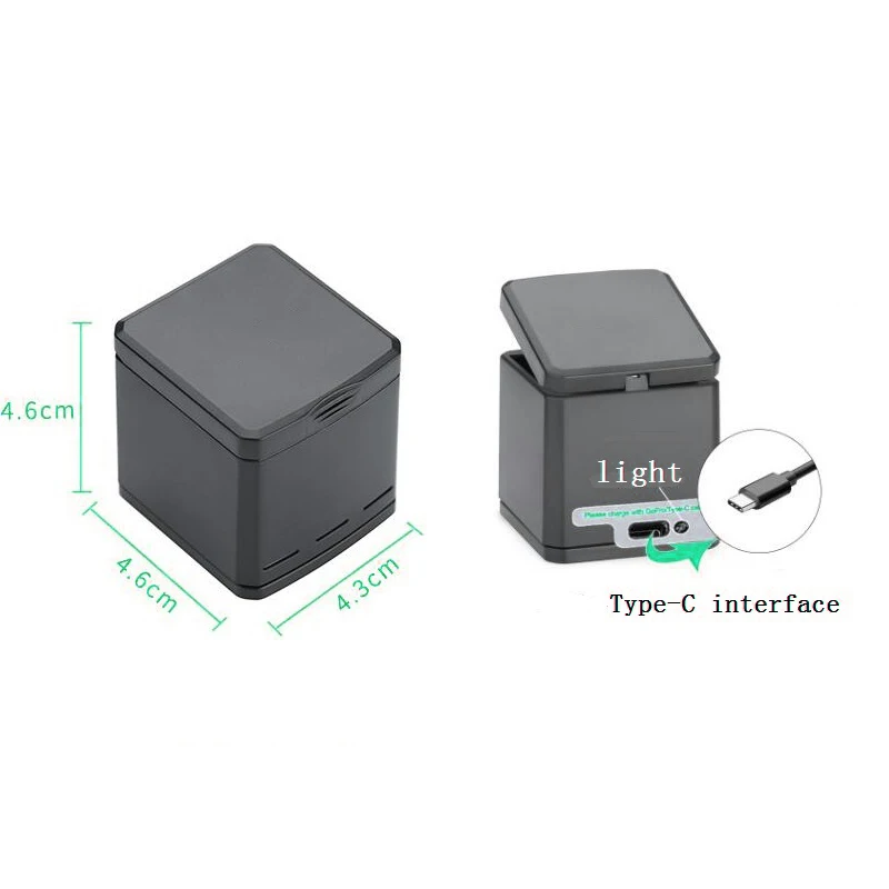 TUYU 3 порта светодиодный зарядное устройство для GoPro Hero 7 6 5 с зарядным устройством чехол для переноски батарейного отсека