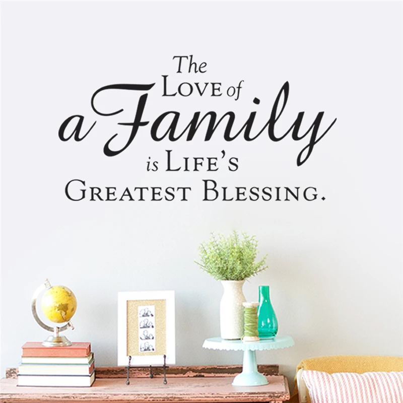 the love of a family is lifes greatest blessing quotes wall stickers