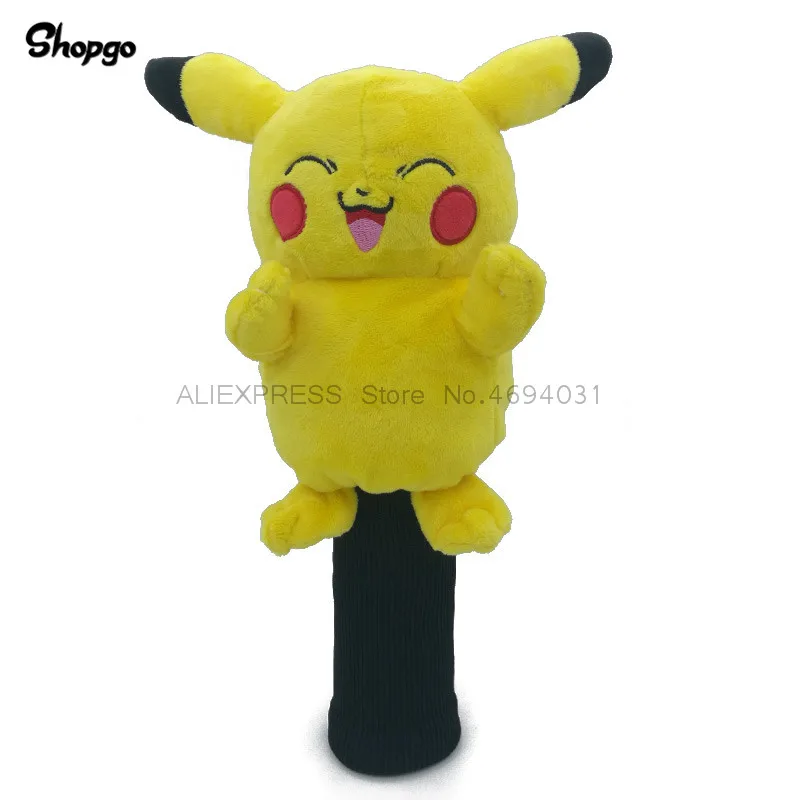 بيكاتشو غطاء مضارب الجولف الممر السالك ودز غطاء الرأس الحيوان إكسسوارات الغولف التميمة الجدة لطيف هدية