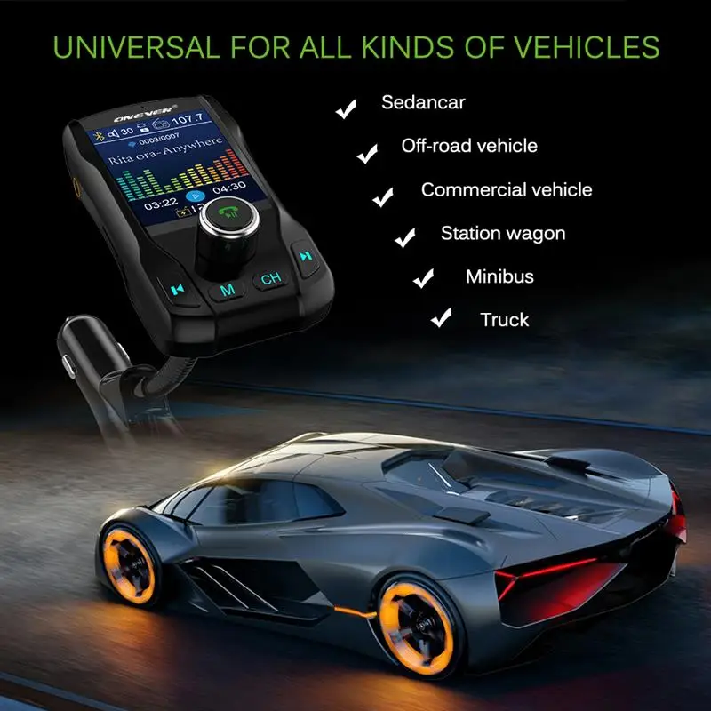 Fm Bluetooth передатчик Hands-free автомобильный MP3-плеер USB зарядное устройство Поддержка USB флэш-накопитель SD карта Aux Выход/вход