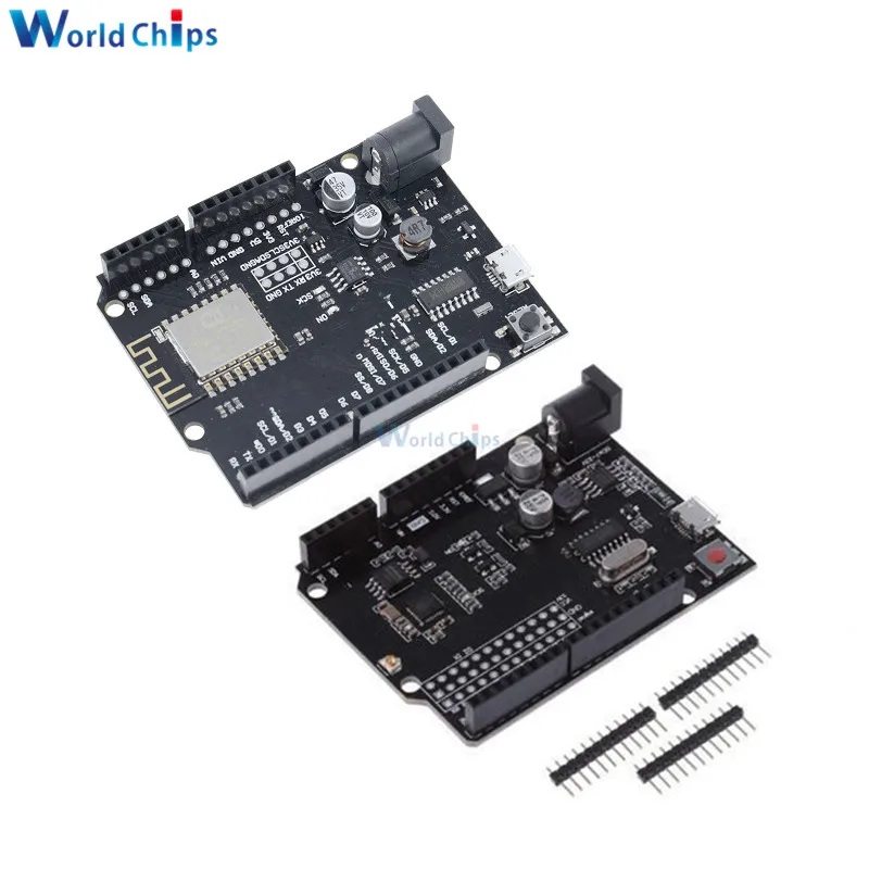 ESP8266 ESP-12F CH340 CH340G V2.1.0 wifi Плата расширения модуль на основе ESP8266 Micro USB для WeMos D1 R2 для Arduino UNO R3 ONE