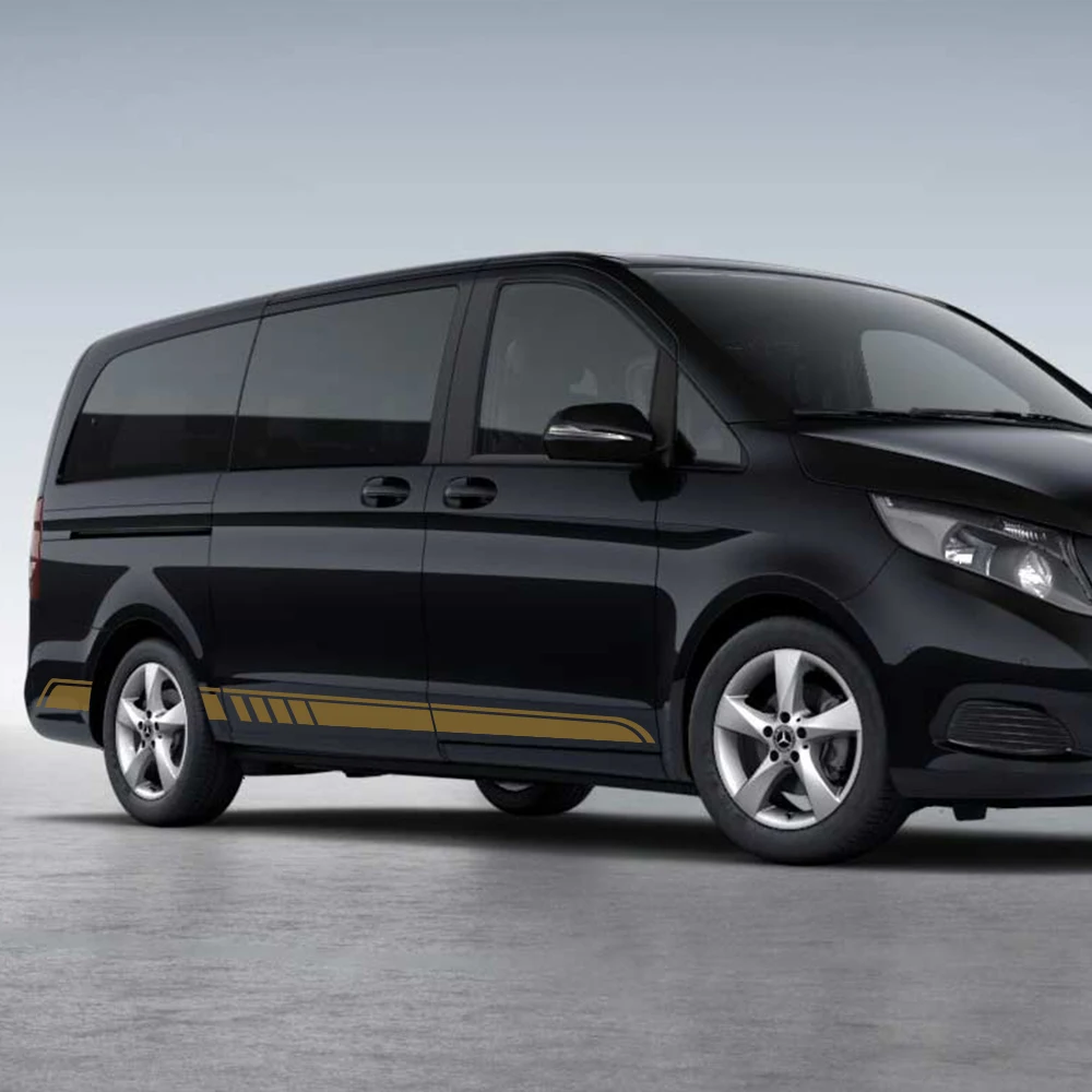 2 шт. Авто Виниловая пленка в полоску для Mercedes Benz Vito Viano V Class w447 v260 аксессуары