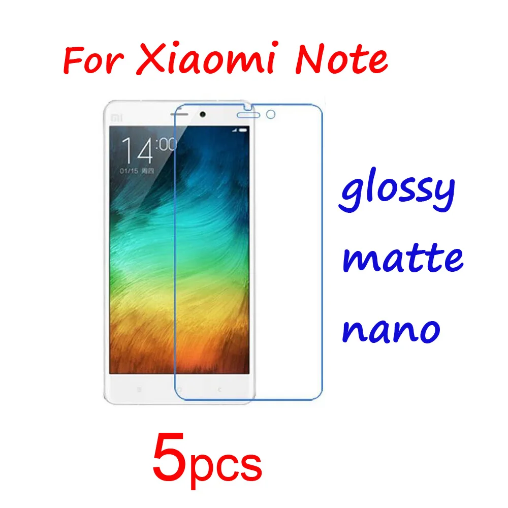 5pcs Clear Matte Nano phone Guard Protective Films for Xiaomi font b Xiomi b font Note