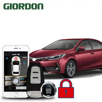 

GIORDON Corolla 2018 car accessories Keyless Entry Comfort System PKE Phone APP Remote Start Car Engine Car Alarm Push 913