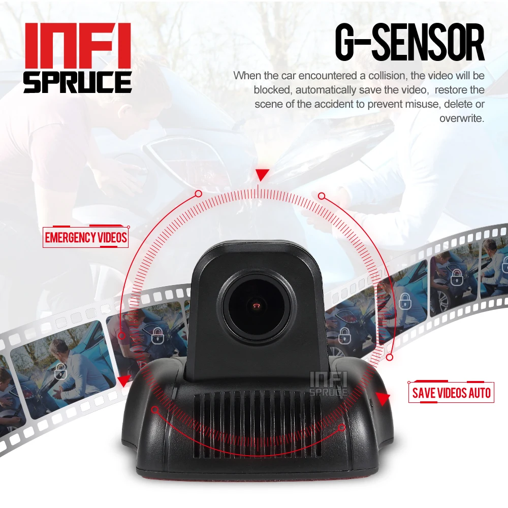 Infispruce 1080 P Автомобильный Wifi видеорегистратор универсальная установка dush cam