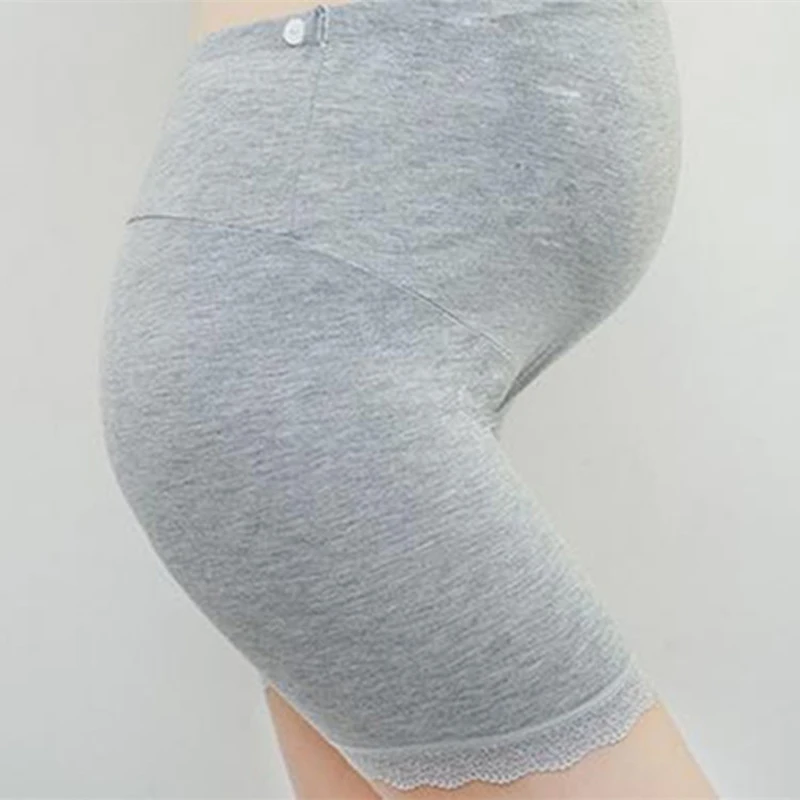

New Pregnant Women Modal Cotton Fifth leggings Leggings ShortsThin High Waist Lace Bottom Short Trousers Pants 4 Colors