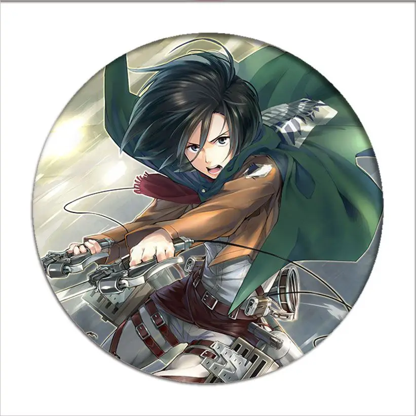 dfgjdryt Elegant 1pcs Hot Anime Attack on Titan Cosplay Badge Cartoon Brooch Pins Collection Bags Badges for Backpacks Button Clothes Decor