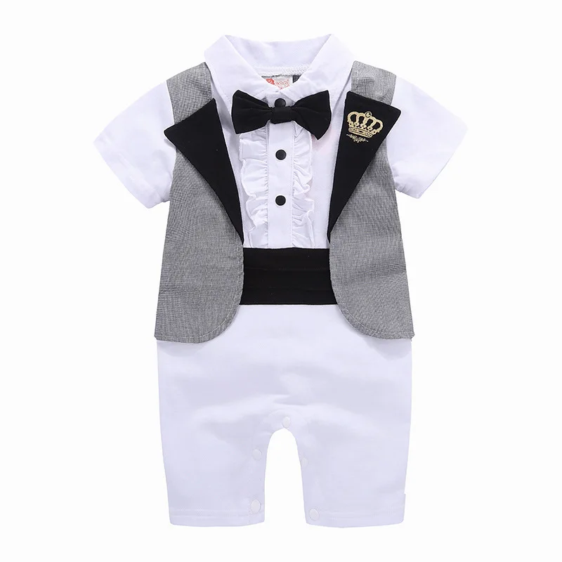 

JXYSY Toddler Baby Rompers Spring New baby born clothes boys jumpsuit 2019 Autumn Gentleman cotton funny baby boys clothes sets