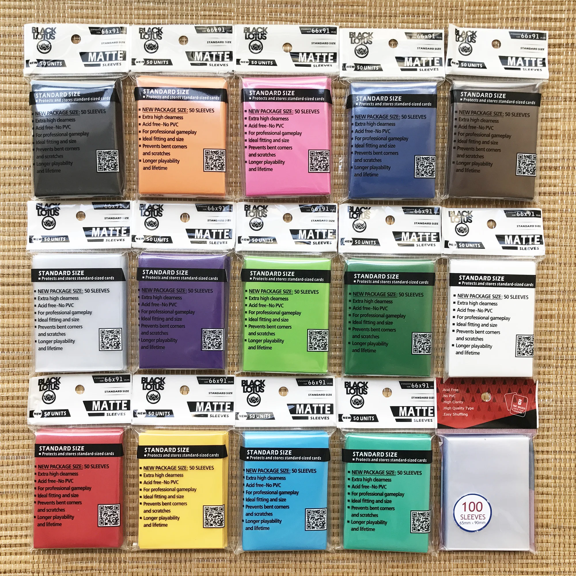 Buy 100 PCS/LOT Black Lotus Double Sleeved Cards