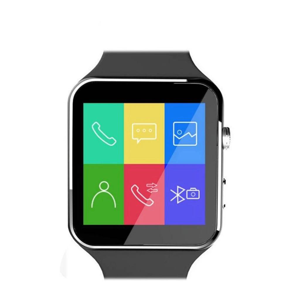 Смарт-часы 2019X6 с камерой, музыкальная поддержка, TF карта, для IOS, Android, наручные часы, черные, белые, умные часы для мужчин