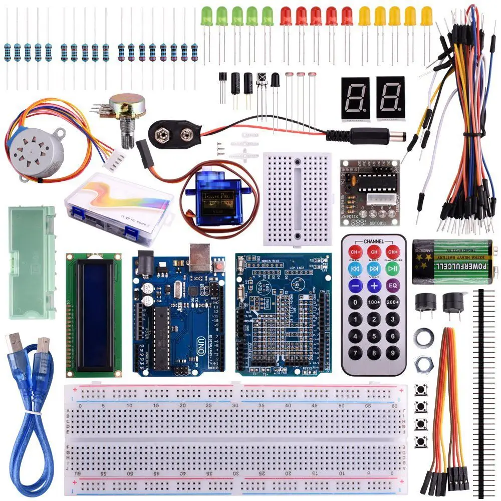 Горячая-для Arduino UNO R3 проект супер стартовый комплект с обучающими приборами для Nano Mini Mega Wifi gsm с экраном Серводвигатель датчики K1