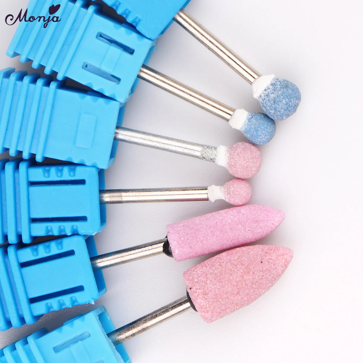 Monja 7 типов сверло для ногтей роторный шлифовальный фрезерный резак для очистки кутикулы для маникюра Электрический станок аксессуары для дизайна ногтей
