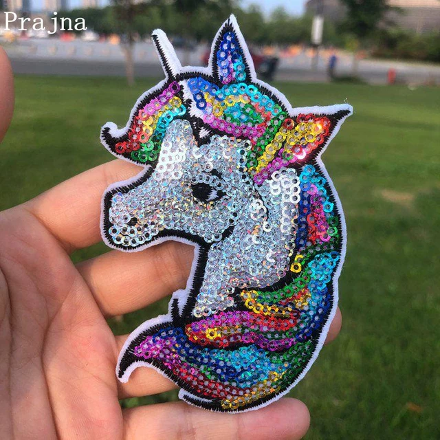 Cartoon Thermoadhesive Patches Unicorn Embroidered Patch For T-Shirt  Clothing Cute Iron on Patches On Clothes DIY Appliques