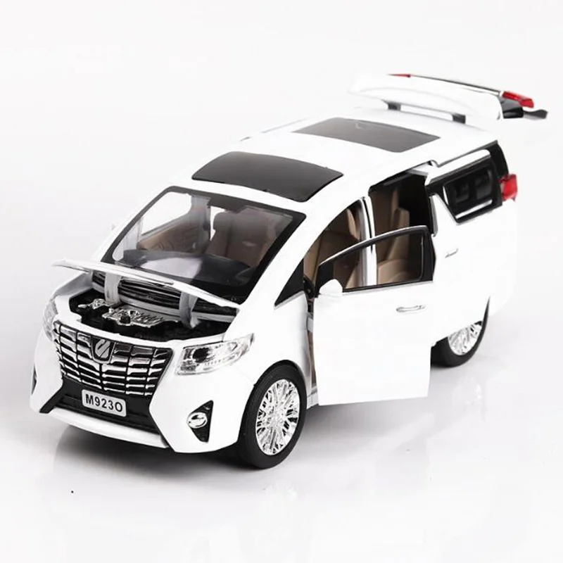 20,3 см 1:24 весы Alphard Авто няня Автомобиль Ван откатная Модель литья под давлением металлическая машина коллекции подарки для детей