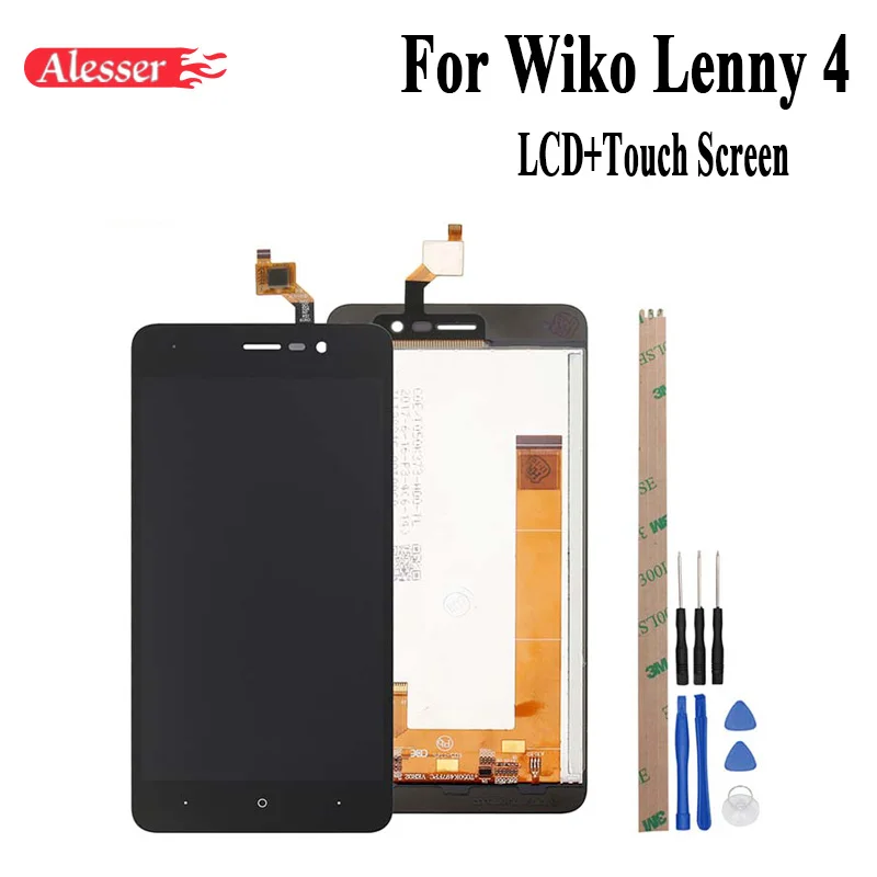 

Alesser For wiko lenny 4 LCD Display and Touch Screen Assembly Repair Parts Replacement Mobile+Tools +Adhesive For wiko lenny 4