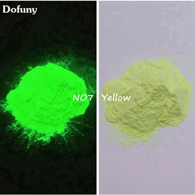 Белый светящийся порошок фосфорный порошок для DIY светящаяся краска пыль, материал для украшения, светящийся зеленый светильник в темноте - Цвет: Yellow 500g