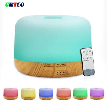 

300ml Ultrasonic Air Humidifier Wood Grain Essential Oil Diffuser Aromatherapy Electric Aroma Diffuser for Home 110-240V