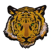 DIY нашивки с вышивкой тигра для одежды 3D Животные Вышитые Гладильные нашивки DIY утюг на парашютах вышивка аппликация животные