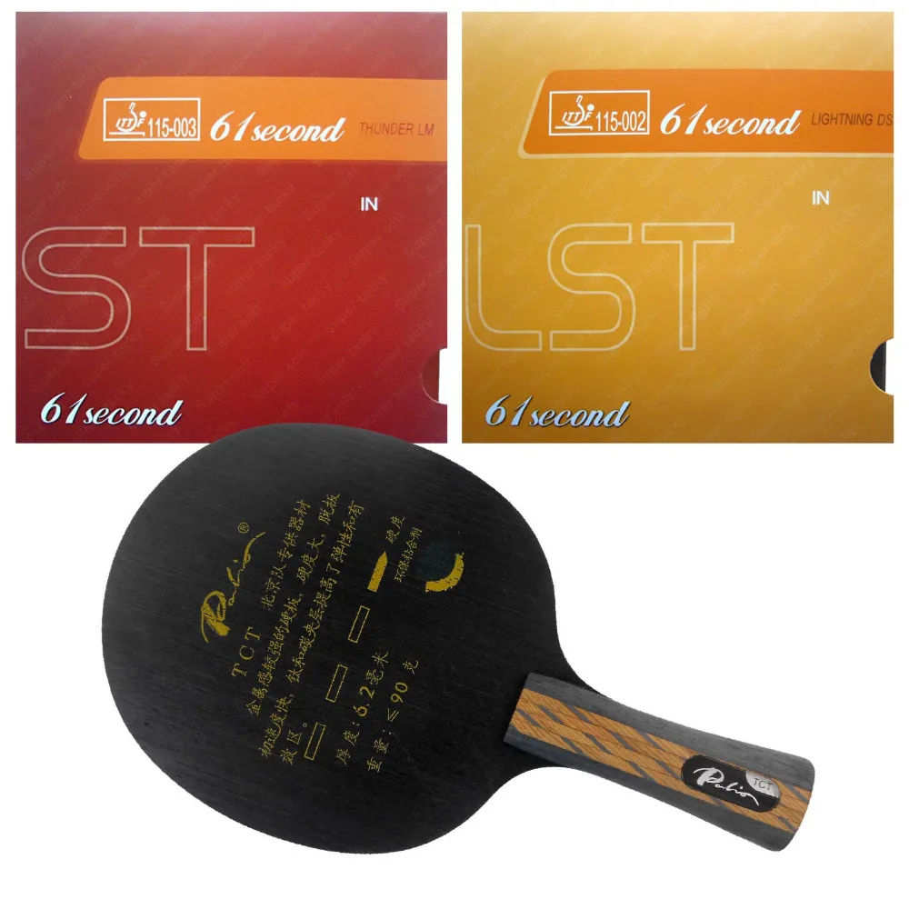 

Palio TCT with 61second Lightning DS LST and LM ST Rubbers Shakehand long handle FL