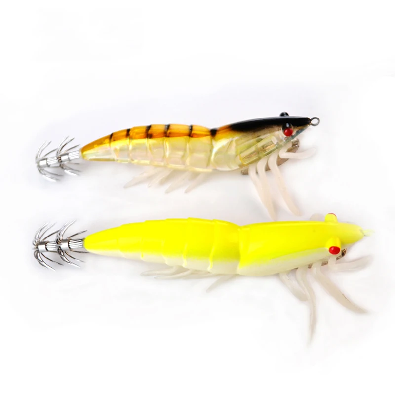 1pc Wobblers Fishing Shrimp Lure with Squid Jigs 20g 12cm Hook