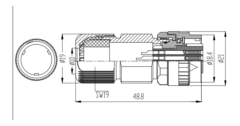 Серводвигатель кодер с разъемом для подключения к DDK-2 DDK-10 CM10-SP10S SM2AP 2pin 10 штифтов