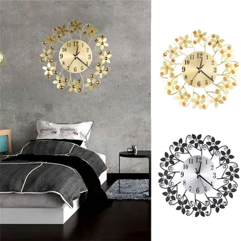 

2019 New creative living room decoration clock retro quartz wall clock Bedroom Silent Metal Wall Clock Decor Fashion Clock #4J05