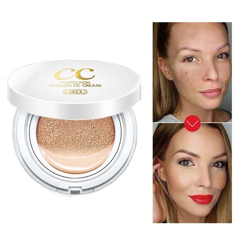 

Face Makeup Air Cushion CC Cream Moisturizing Concealer Oil Control Whitening Nude Make up Cosmetics