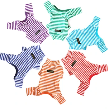 

HEYPET Pet Dog Clothes Cotton Striped French Bulldog Hoodies for Small Dogs Pets Clothing Chihuahua Coat Pug Costume Yorkshire