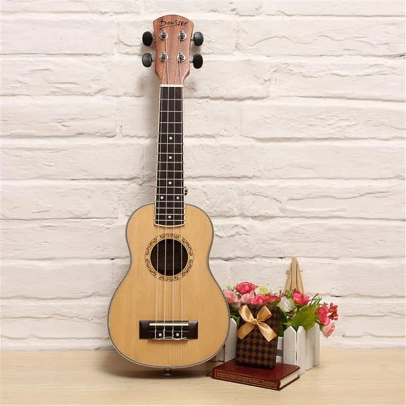 

Deviser UK21-70S 21 Inch Soprano Ukulele Guitar Solid Spruce Mahogany Rosewood Fingerboard 4 Nylon strings Ukulele