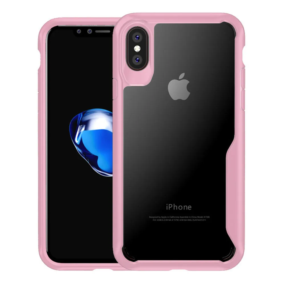 Противоударный Прозрачный чехол для iPhone X 5 8 дюйма мягкий гелевый и акриловый из