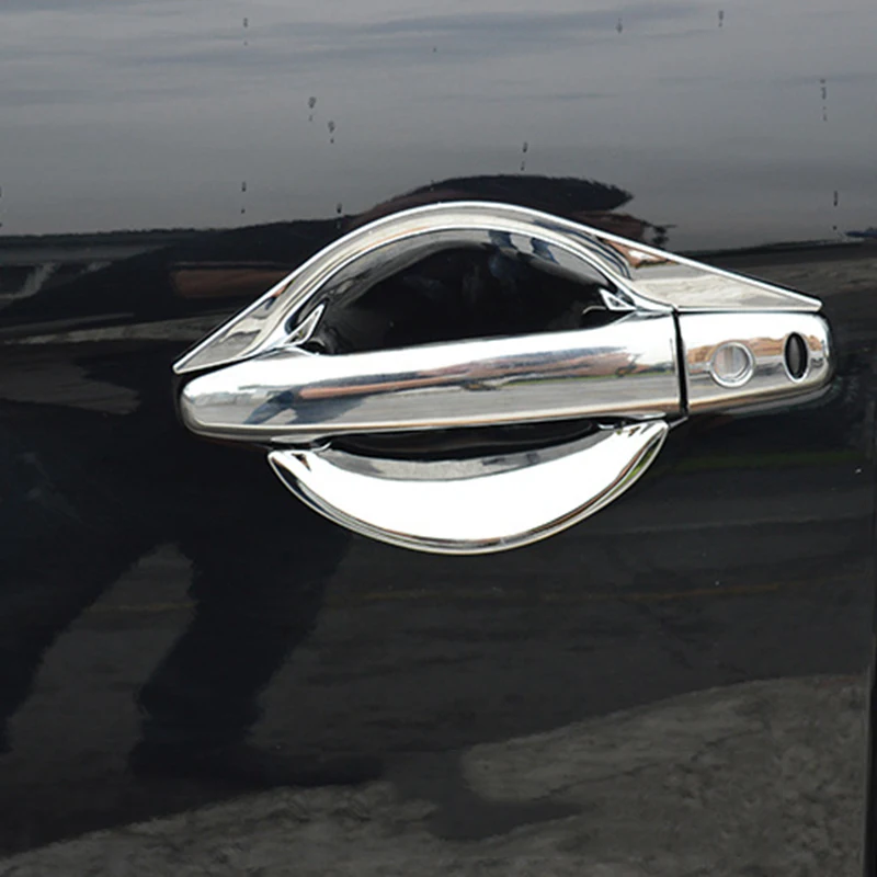 For Mitsubishi ASX 2010 2011 2012 2013 ABS Chrome Exterior Side Door Handle Bowl Cover Trims Protective 4pcs Auto Parts For Mitsubishi ASX 2010 2011 2012 2013 ABS Chrome Exterior Side Door Handle Bowl Cover Trims Protective 4pcs Auto Parts