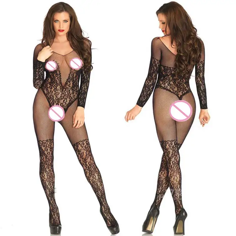 

Sexy Open Crotch Tights Women Ultra-thin Transparent Full Body Stockings Hollow Out Fishnet Nylon Pantyhose Female Sexy Hosiery