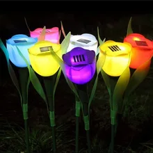 Оптовые поставки от газонное освещение на солнечной лампы светодиодный открытый лампа-Тюльпан лампа в форме тюльпана