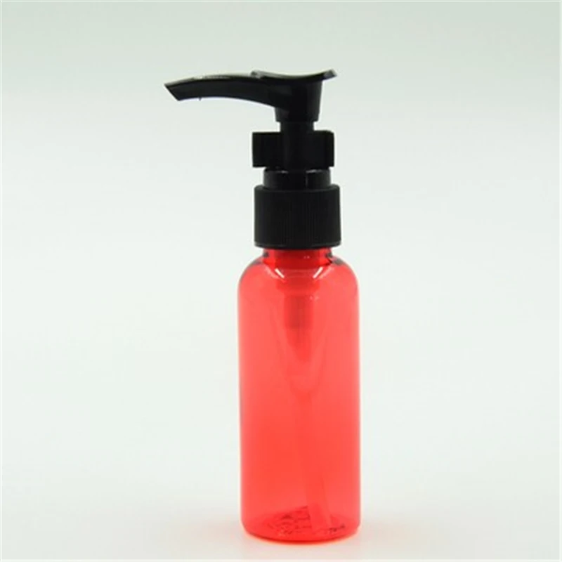

1pc 50ml High Quality ,food grade transparent PET plastic lotion bottle with pump locker,refillable bottle, cosmetic bottle
