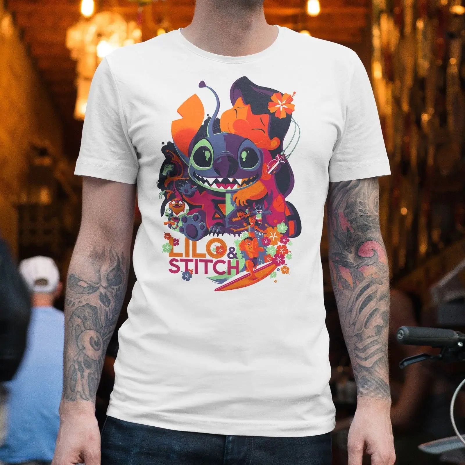 LILO &amp STITCH унисекс футболка | мультфильм 2018 лето новый бренд мужская хип-хоп