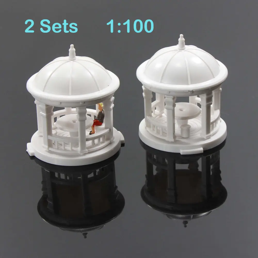 

GY03 2 sets Model Pavilion Gloriette Chinese Construction Educational 1:150 - 1:75 model train TT N OO Scale railway modeling