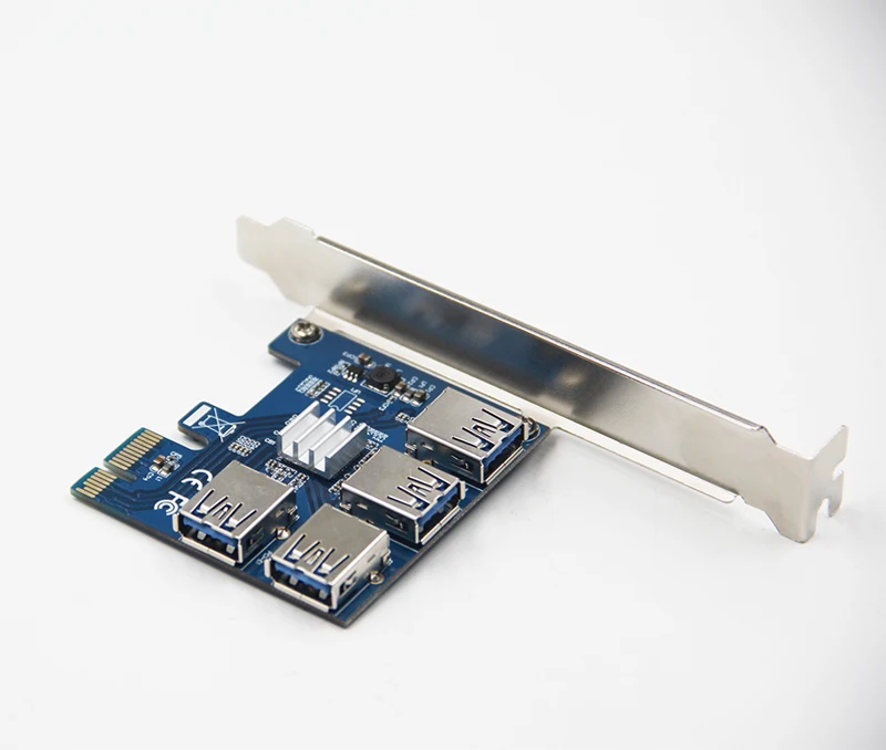 

Райзер-карта PCI-E USB 3,0 PCIe-карта множителя портов PCI express PCIe от 1 до 4 PCI-E до PCI-E для устройств майнинга BTC Miner