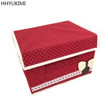 

HHYUKIMI Home Storage Box Desk Organizer Folding Office Desk Storage Organizador Jewelry Cosmetic Makeup Box